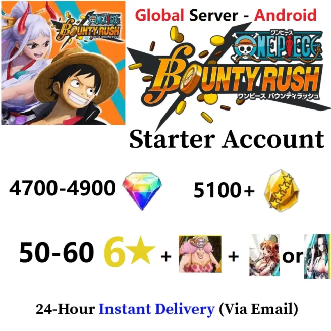 [Global - Android] 4700-4900 Rainbow Diamonds + 5100+ Gold Fragments + 50-60 6 Star Character - Starter Accounts