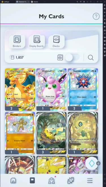 Lv 28 1857 Card|2 Crown Carizard + 3 Shiny(WigglytuffEx+Starmie+Machop)+3 Immersive+Etc|Nintendo Fresh Solo|Check SS(PKM874)