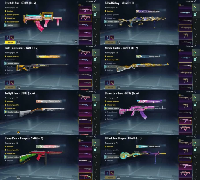 iOS Android - Level76 - 13 Kill Massage Gun - 26 Upgrade Gun - Full Skin - Mack Joker5 - Helmet Glacier- 620 UC-High Mytihc-Old Account -Code322