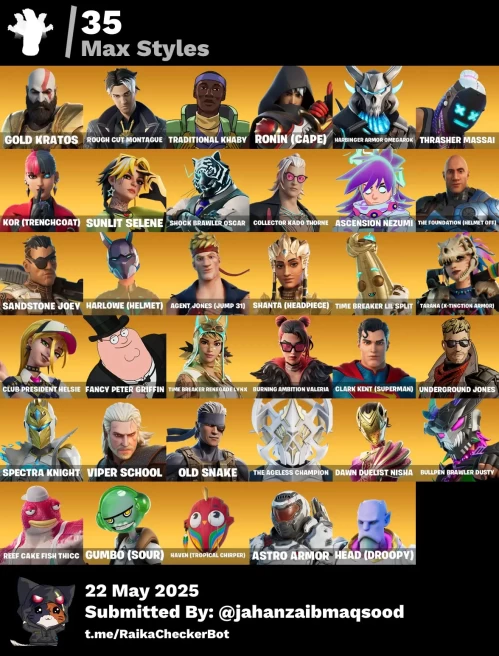 [PC/PSN/XBOX] 79Skins *Kratos*|Grimey,Focus,Crystal,Dizzie,Spider-Man,Reverie,Geralt,OG STW,Valeria,Slingshot,Nog Ops,Hot Marat| Full Access  