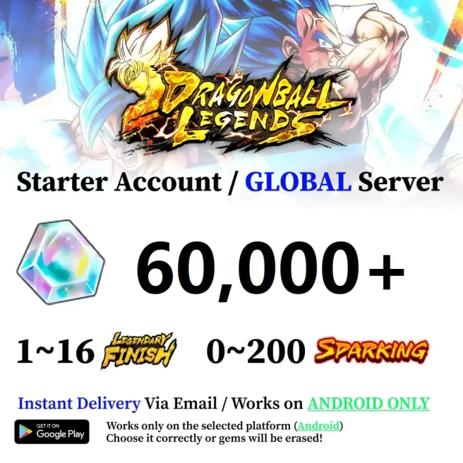 Android 60,000+ Chrono Crystal Accounts - Fast Deliver - Bandai ID Login
