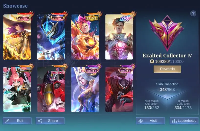 2 Legend (Lesley & Gusion),11,11 Gusion,Aspirant Layla,Transformer Aldous, ETC|Take Email|(MLBB1050)