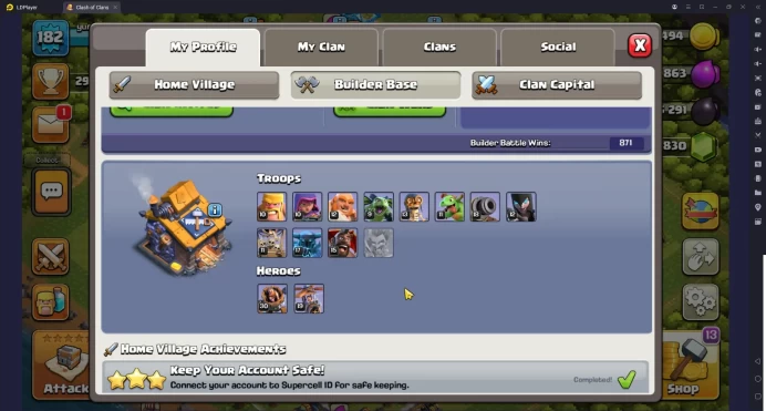 TH 14 lvl 182 | Thropy 2962 |BK59-AQ69-GW48-MP41-RC30|CN YES|Supercell ID|Protect Off|Take Email CheckSS(COC827)