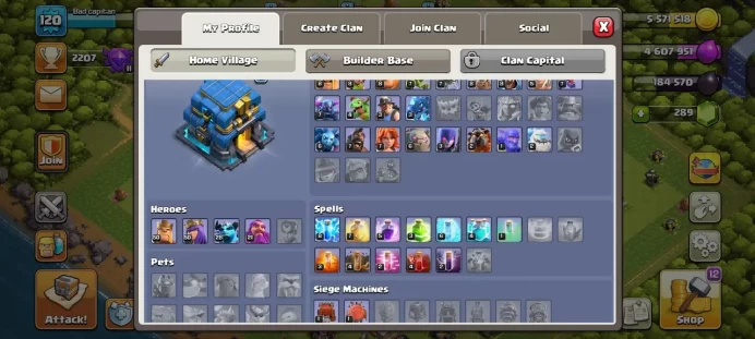 Th 12 / LeveL 120 / Gems 289 / Heroes (50 50 28 21) / CN 1500 / code 412