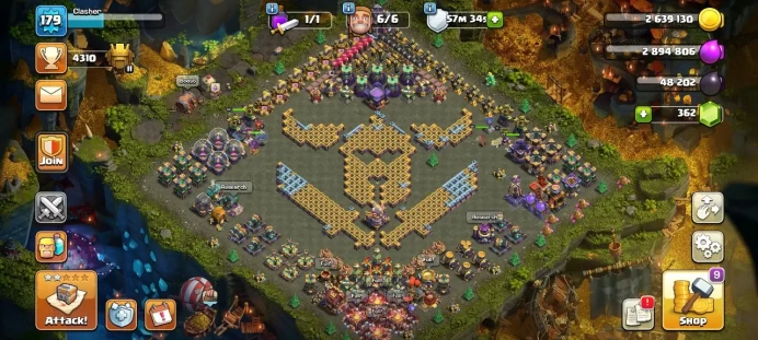 Th 15 / LeveL 179 / Gems 362 / Heroes (60 54 43 55 26) / CN 1000 / full skin / code 415