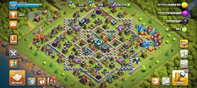 Th 13 / LeveL 132 / Gems 493 / Heroes (47 47 41 27 6) / CN 500 / code 421
