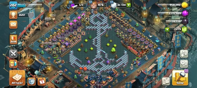 Th 15 / LeveL 202 / Gems 1279 / Heroes (75 81 51 51 35) / CN 1000 / code 425