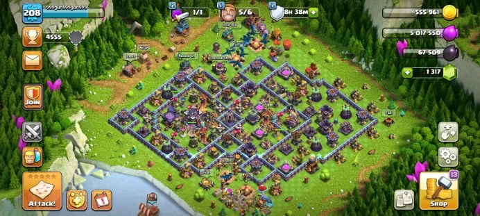 Th 15 / LeveL 208 / Gems 1317 / Heroes (83 86 61 58 31) / CN 1000 / code 432