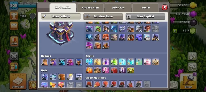Th 15 / LeveL 208 / Gems 1317 / Heroes (83 86 61 58 31) / CN 1000 / code 432