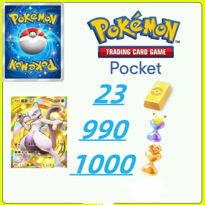 Global Server/515 draws - Pokémon Gold Brick*23 - Pack Opening Hourglass*990 - Challenge Hourglass*1000 -Crown Card + Reality Card