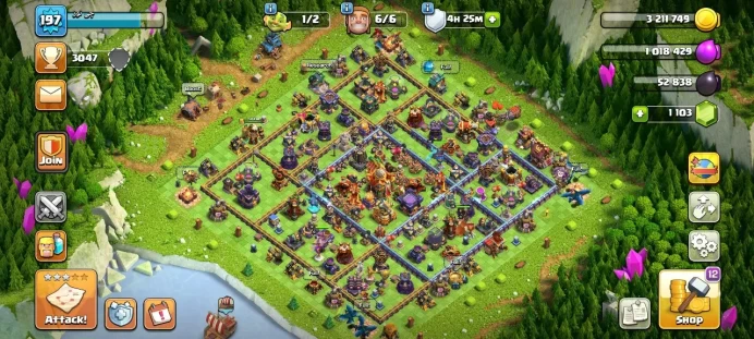 Th 16 / LeveL 197 / Gems 1103 / Heroes (61 74 44 32 19) / CN 500 / code 453