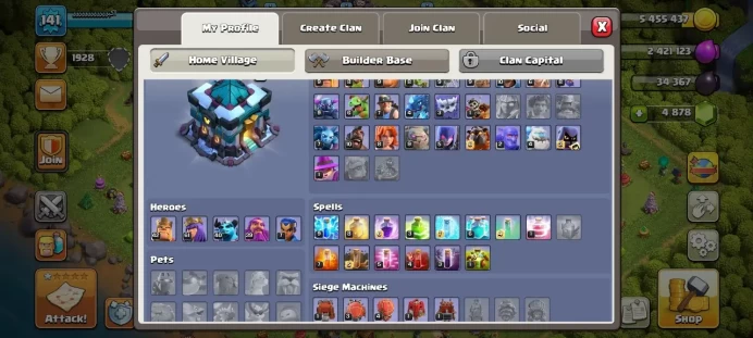 Th 13 / LeveL 141 / Gems 4878 / Heroes (42 61 40 39 7) / CN free / code 459