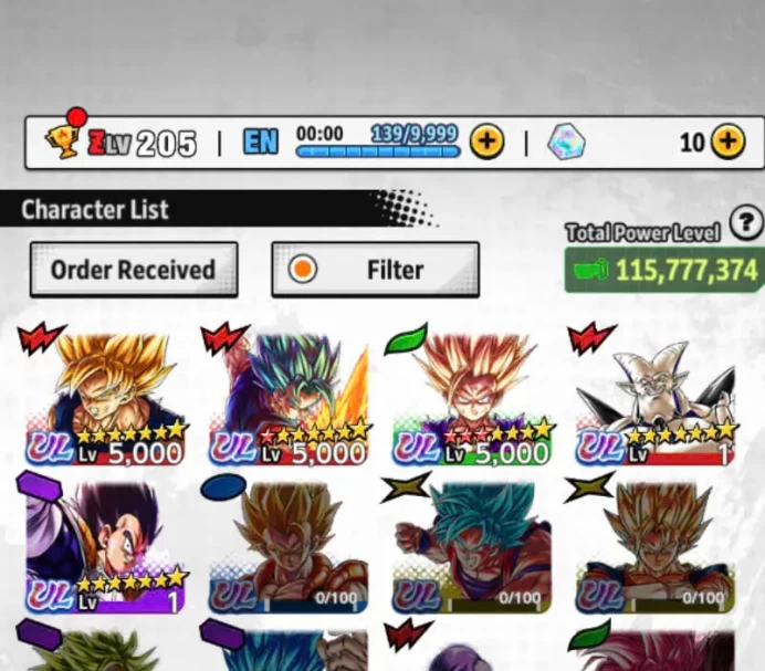 D418-IOS+Android-5 UL(Vegtio Red Star+Gohan 10 Red Star)+28 Legends+Good Equipment+New LL Ultra Goku Abilities+Vegtio+Goku Youth+Namek Goku