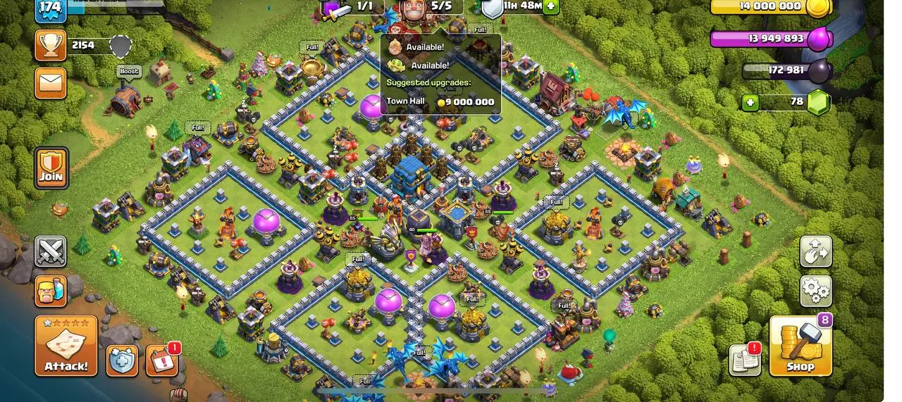 TH 12 FULL MAX 100% | XP 174 | WAR STAR 1095 | AMAZING EQUIPMENT | SAFE ACCOUNT | INSTANT DELIVERY 