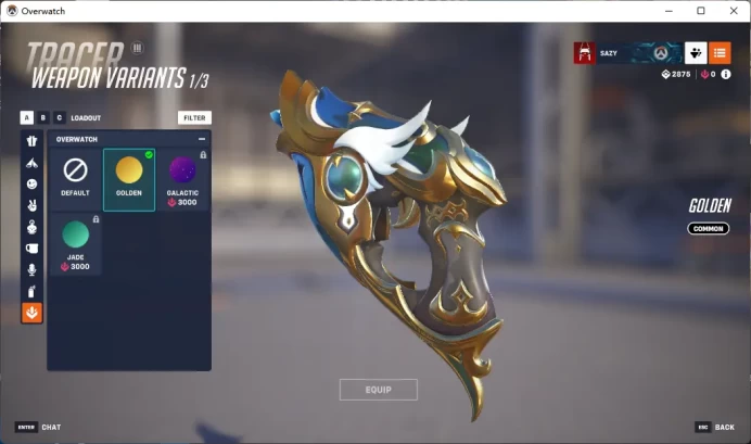 TRACER / ADVENTURER /  3  Gold Weapons / Full Mail Access / see the picture / Please Read Description  / xmsw