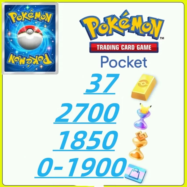 1268 draws - Pokémon Gold Bricks*37 - Pack Opening Hourglass*2700 - Challenge Hourglass*1850 - Reality Cardoid
