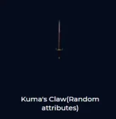Any server Dark and Darker  Kuma's Claw(Random attributes) 