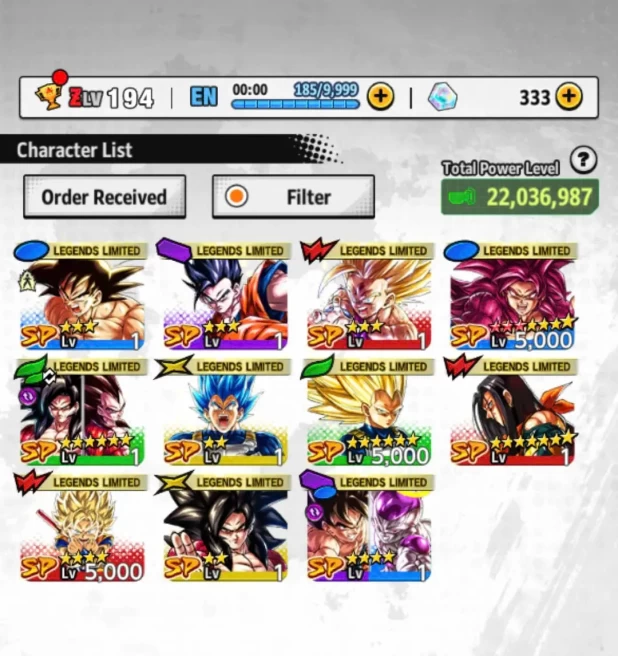D438-IOS+Android-Team Daima+11 Legends Limited-SS4 Goku 10 Red Star+SS3 Vegeta+Majin Buu+Majin Kuu+Goku Mini