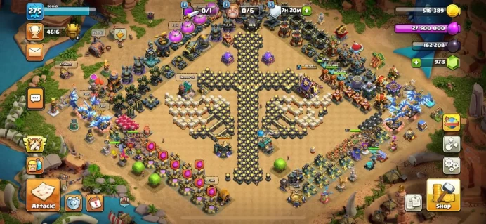 Th 17 max level 275 Hero max map max HeRO Equipment perfect Star war : 3996 Trophies 11000