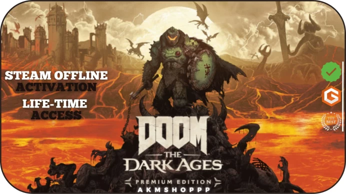 DOOM: The Dark Ages - Premium Edition (+1 Free Game Gift) | Steam Offline Activation | Instant Delivery | Life Time Access 