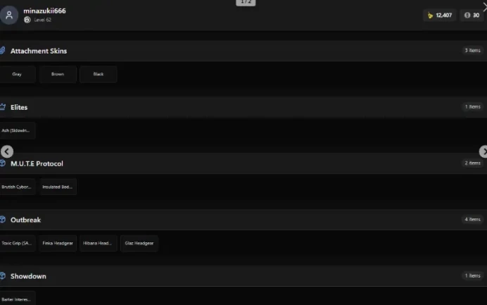 1Elites 3Attachment Skins 【PC/XBOX】Leve62 1The Grand Larceny /12KRenown/8Rare Skins RANKED READY