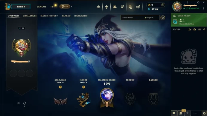 [Euw][SE15] IRON iv [0lP] | 0W-5L 0Lp[20 Champs]hand-deranked | unverified email  | Iron 4