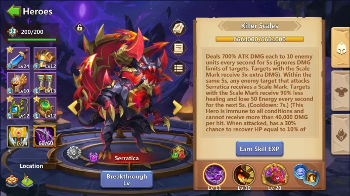609K MIGHT | SERRATICA 31 LVL | HERO BASE 30 LVL | TOWN HALL 30 LVL | 43 GOLD HEROES | 8K GEMS  