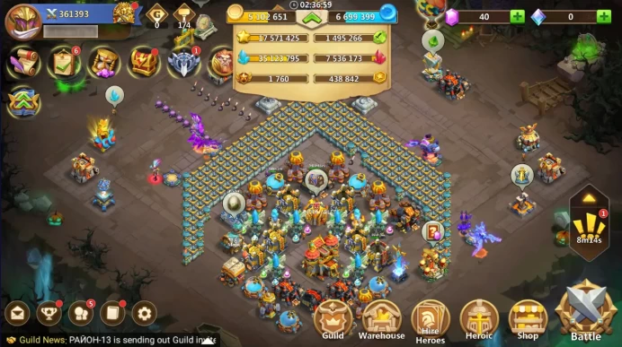 361K MIGHT | AXE PUNISHER 35 LVL | HERO BASE 25 LVL | TOWN HALL 27 LVL | 25 GOLD HEROES  
