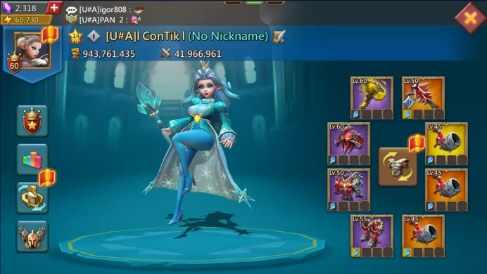 950M MIGHT | 495M RESEARCH | T5 TROOPS 350M | 2K GEMS | 18 GOLD HEROES 60 LVL 