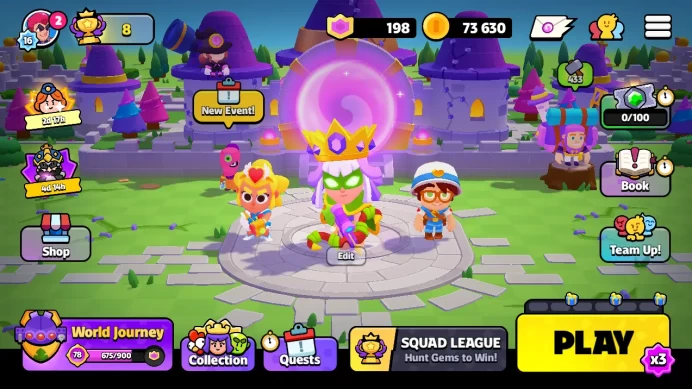 78 JOURNEY LVL | 16 XP LVL | 1 TREASURE LVL | 8 TROPHY | ARCHER QUEEN | 26 SQUADS | 18 SQUADS SUPER