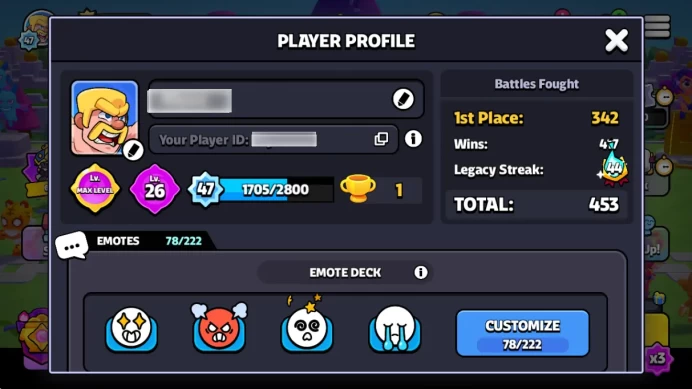 MAX JOURNEY LVL | 47 XP LVL | 26 TREASURE LVL | 1 TROPHY | 35 CHARACTERS  | GREG and COLT ULTIMATE 