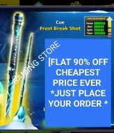 Frost Breakshot Cue [Level 1] + 1100 Cash + Vip Points - In Your Account