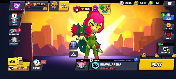 26K+ | 20 MAX Brawlers | 147 Skins | iOS/Android | INSTANT!