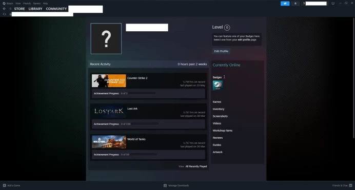 [ID:20740][NONPRIME][VERY RARE][1K HOURS+][COMMENDATIONS 3x128] UN (UNRANKED || 0 MM || 1719 HOURS)