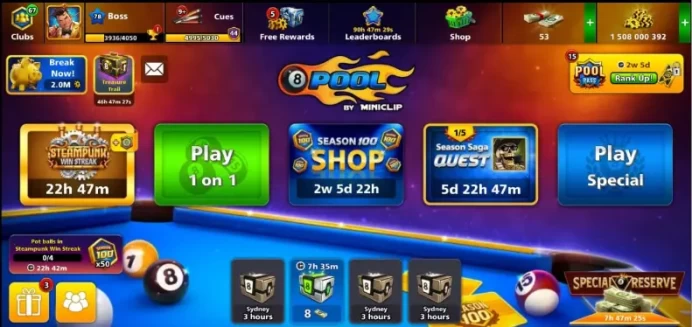 1 Billion Coin Multimillionaire Cue  All Tables are open Till Berlin 80+ level 