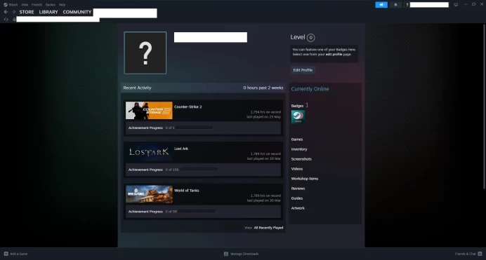 [ID:46391][NONPRIME][VERY RARE][1K HOURS+][COMMENDATIONS 3x153] UN (UNRANKED || 0 MM || 1794 HOURS)