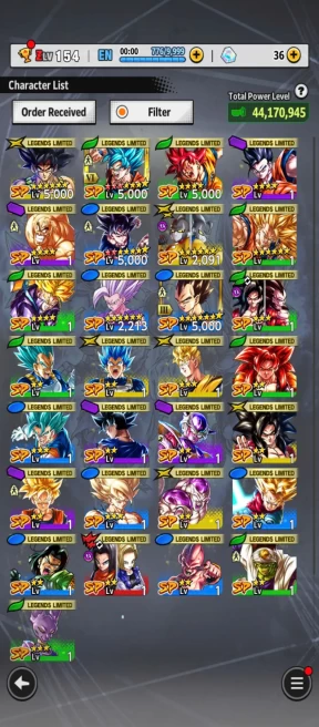 D554-IOS+Android-UL Majin Vegeta Red Star+New LL goku Uis 9 Red Star+29 Legends+Vip Equipment+Good Team+SS3 Goku+Gammar+Trunks+Beast Gohan
