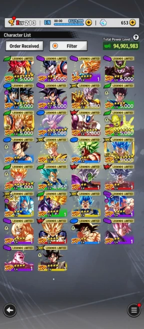 D561-IOS+Android-6 UL Cell+Beast Gohan+Goku Uis+Turles)+30 Legends+Vip Equipment+SS2 Goku+Trunks+God Goku+Goku&Bardock+Vegito+Piccolo+SS3 Goku