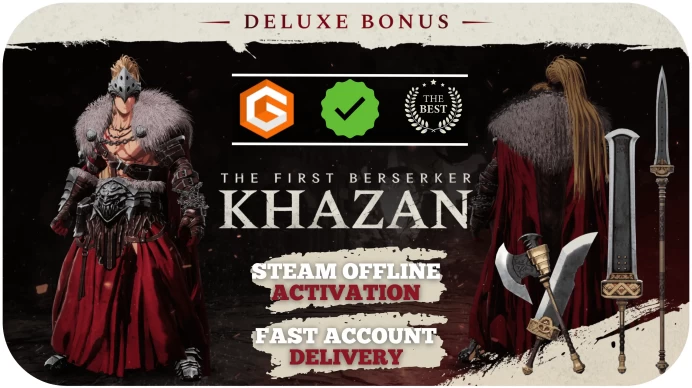 The First Berserker: Khazan - Deluxe Edition (+1 Free Game Gift) | Steam Offline Activation | Instant Delivery | Life Time Access