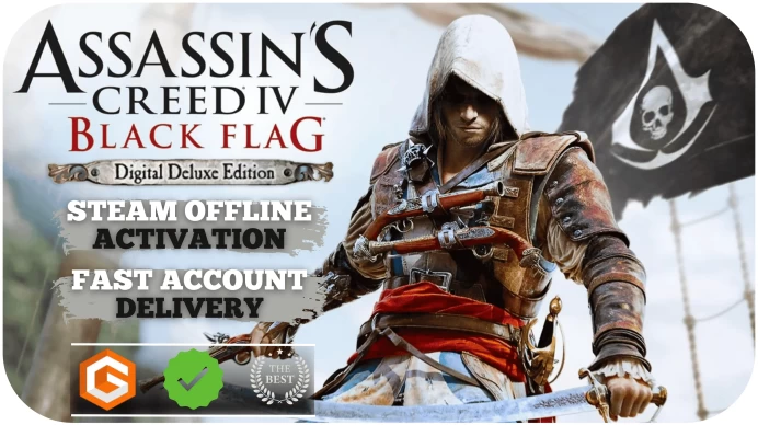  Assassin's Creed IV Black Flag - Digital Deluxe Edition (+1 Free Game Gift) | Steam Offline Activation | Instant Delivery | Life Time Access