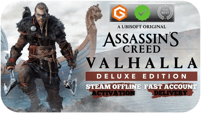 Assassin's Creed Valhalla- Digital Deluxe Edition (+1 Free Game Gift) | Steam Offline Activation | Instant Delivery | Life Time Access