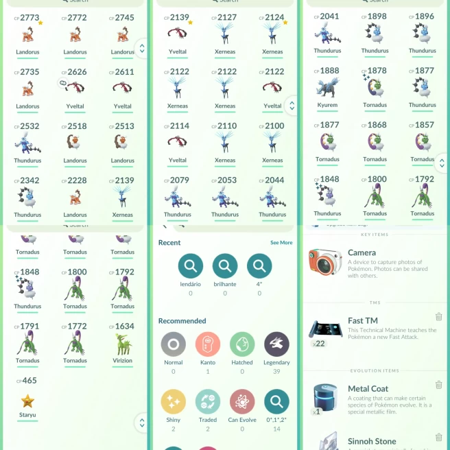 lvl26,have 39 Legendary,Landorus Yveltal Thundurus Xerneas Tornadus Virizion,many nice pokemons  N8766
