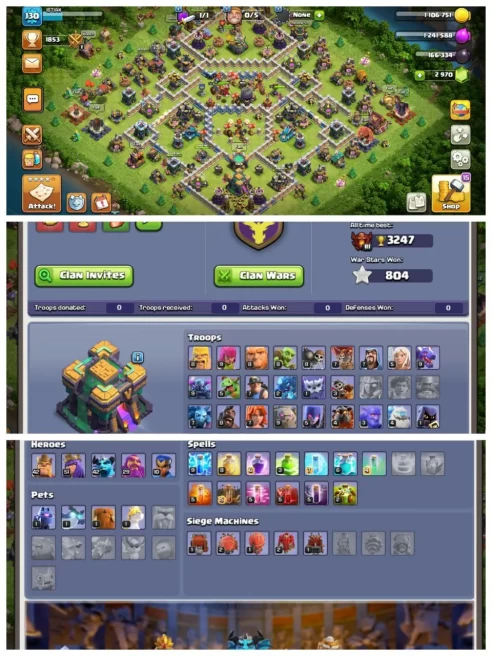 WHITE WALL TH 14 SEMI MAX◆HERO- 42,51,42,29,10◆EPIC- GG,SB,FA,FB◆700 MEDALS◆NC 1K◆6 SKIN◆FULL MAGIC ITEM