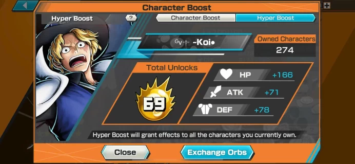 BR537-Hyber 69+12 Ex(Garp+Sabo+Kuzan+Lucci+Snake+Gear 5+Roger v1+Kaido+Zoro+Luffy+Shank v3)+385 Frag+Vip Medal+Support 165%+Many Bounty Fes Max