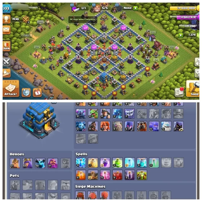 M47◆TH 12 FULL MAX◆HERO LEFT◆4 EPIC-GG, SB+FA-14 FB-15◆4 HERO SKIN◆1 SCENERY◆1K CWL MEDALS◆BH 6◆CHECK ONLY ACCOUNT PHOTOS