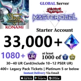 [Global] Starter Accounts with 33,000+ Gems & 1080+ UR CP & 30~40 UR Card(include 10~12 PSER UR) & 400+ Tickets & Below Platinum 5