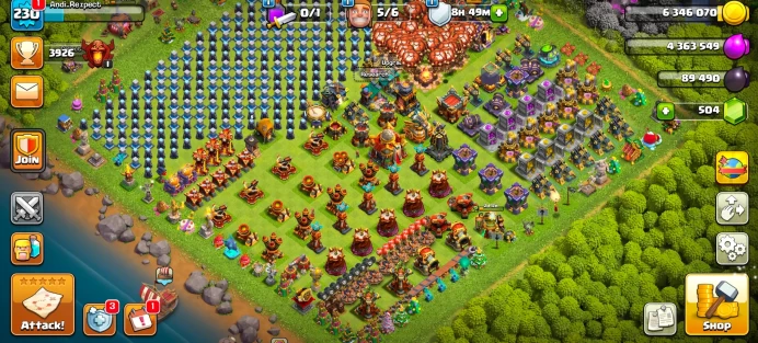 TH 16[97% MAX (EXCEPT WALLS)]!! 2 HERO MAX !! HIGH DEFENCE !! 8 EPIC EQUIPMENTS !! NEAR MAX BUILDER BASE (MAX ARMY )!! 681 CWL MEDALS !! NC FREE