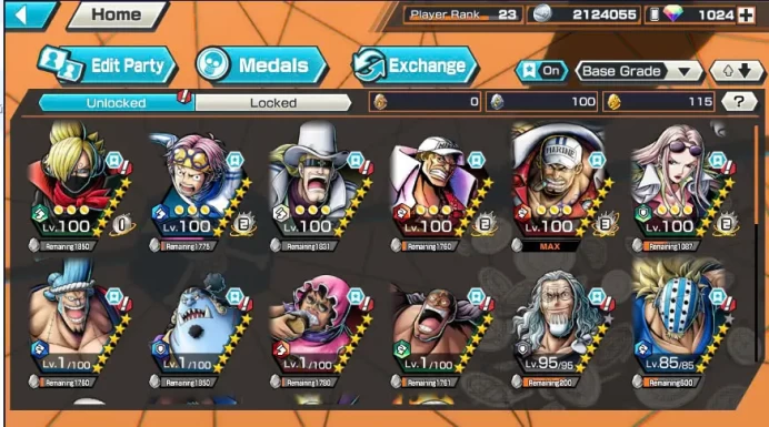 BR518-Android-Akainu Full Boost+1024 Diamond RD+3 Ex Meta(Garp+Snake)+Support 141%+Good Medal+Nice Items+Kaku+Shiryu v2+Hawk+Sanji+Noland+Broggy