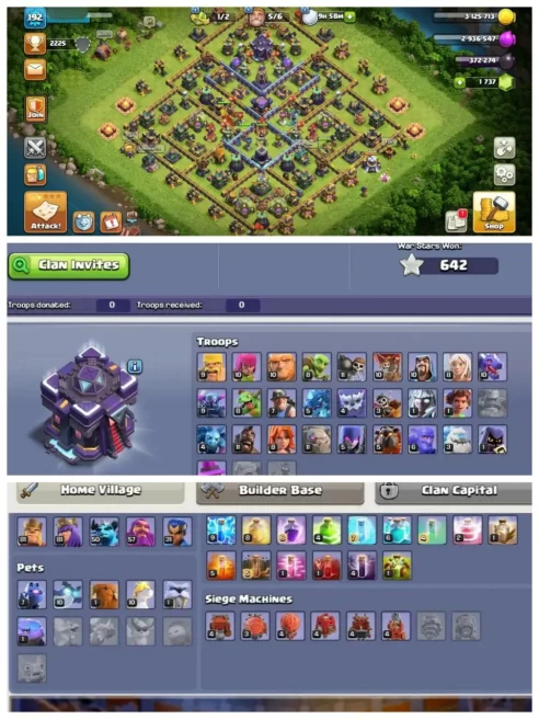 M93▰DRAGON WARDEN▰TH 14 FULLY MAXED TH 15 NEW▰HERO- 81,82,57,32▰7 EPIC EQUIPMENT- GG,SB,FA,MM,FB,RS,EB▰BH 9▰4 SKIN▰ACCOUNT IS UPDATED THEN PHOTO