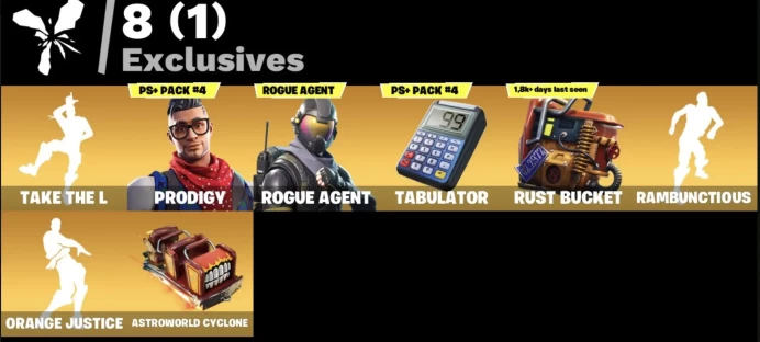 | 3 in 1 | FN (ALL PLATFORMS) | 138 skins (6 paid) | 1600 VB | Full access | Warranty | Inactive | 2 Gifts